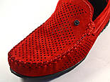 Чоловічі мокасини червоні замшеві з перфорацією Rosso Avangard Special Red Perf, фото 7