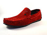 Чоловічі мокасини червоні замшеві з перфорацією Rosso Avangard Special Red Perf, фото 9