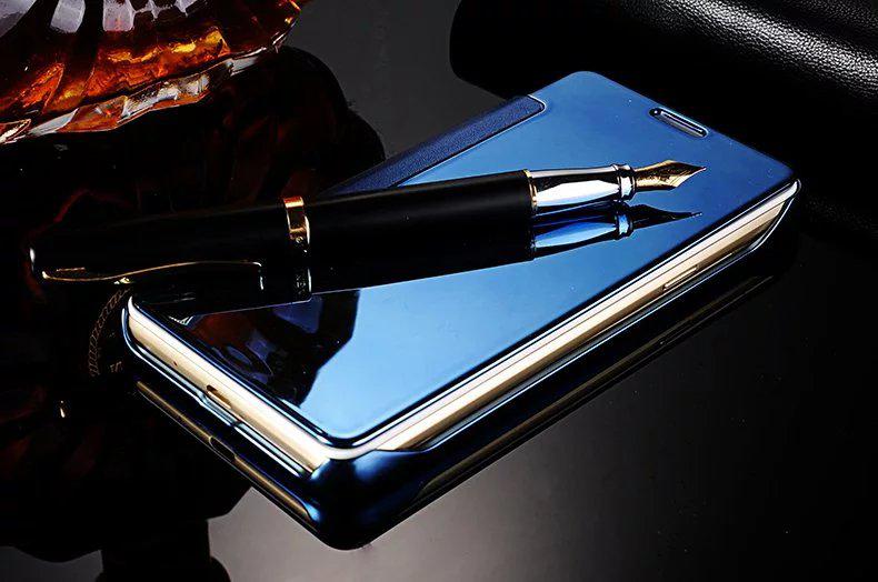 Чохол Mirror для Samsung Galaxy A7 2015 A700 книжка дзеркальний Clear View Blue