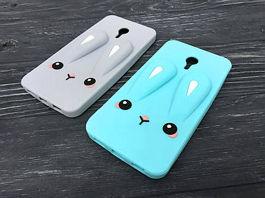 Гумовий 3D чохол Rabbit для Meizu M3 Note (2 кольори)