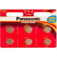 Батарейка PANASONIC CR 2025 * 6 LITHIUM (CR-2025EL\/6B)
