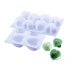 Силіконова форма для євродесертів Amorini, об'ємні сердечка
Виробник: Китай