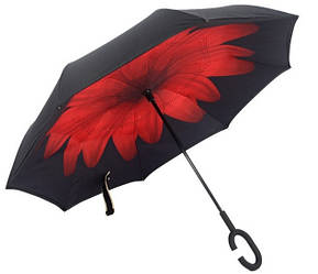 Зонт навпаки up-brella червоний квітка