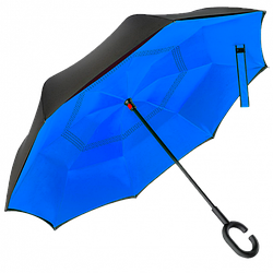 Зонт зворотного складання up-brella синій