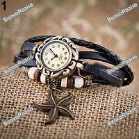 Жіночий наручний годинник браслет чорного кольору.