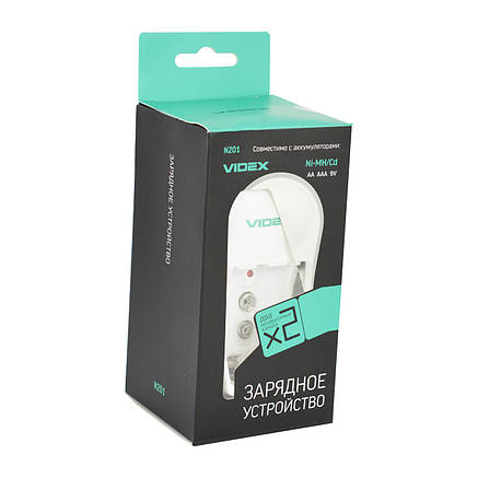 Зарядне Videx VCH-N201 2-канальне акумулятори AA+AAA+крона, фото 2