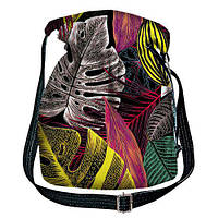 Сумка мішок Torba Яркие тропические листья 30x30 см (TOR_TRO008_BL)