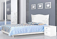 Модульная система для спальни «Фелиция новая» Мир Мебели РКММ Кровать 2сп (1,6м), белый