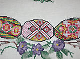 Великодній Рушник із вишивкою для Великодняного кошика 100% льон, фото 6