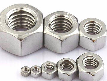 Гайка нержавіюча М24 DIN 934 (ГОСТ 5915-70 ГОСТ 5927-70) сталь А2 і А4, фото 1