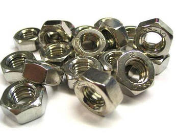 Гайка нержавіюча М3.5 DIN 934 (ГОСТ 5915-70 ГОСТ 5927-70) сталь А2 і А4