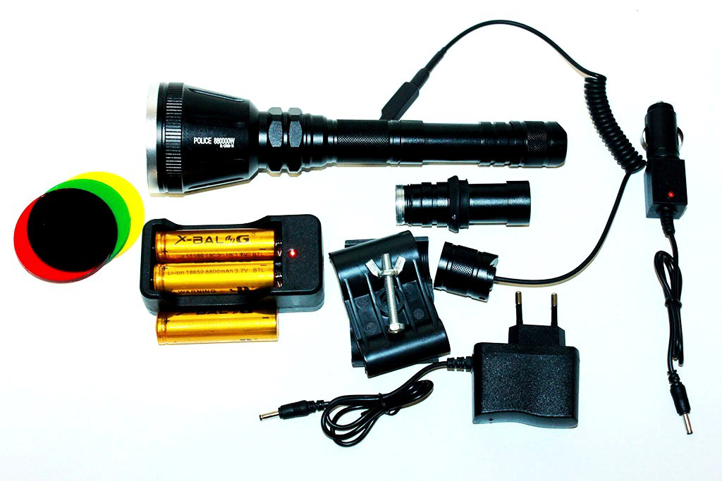 Тактичний ліхтар Police BL-Q3888 T6 158000W (мега потужний)+Подарунок