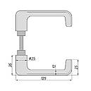 Ручка нажимна для скляних дверей AS28A, фото 3