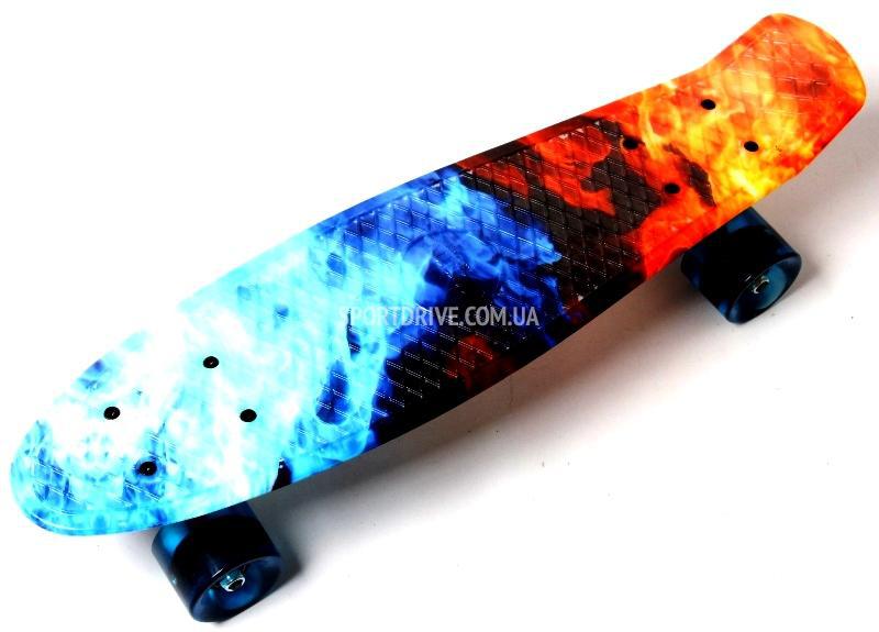 Penny Board Original 22 Огонь и Лед Led. Светящиеся колеса.