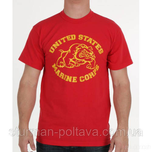 Футболка чоловіча з емблемою Морський корпус США червона Rothco VINTAGE RED U. S. MARINE BULLDOG
