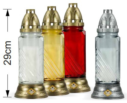 Лампадка у склі жовта