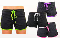 Шорты женские короткие для фитнеса VSX 7174 (женские спортивные шорты): размер S-L, 4 цвета