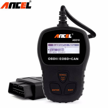 Діагностичний сканер для авто OBD-2 EOBD ANCEL AD210, фото 1