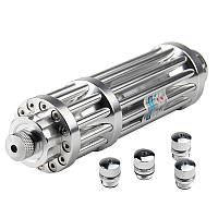 Лазерна указка з насадками і вбудованим акумулятором в кейсі Blue Laser YX-B008 B017 50000mW