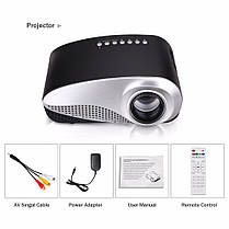 Портативний мультимедійний Проектор з динаміком Led Projector RD802 Black, фото 3