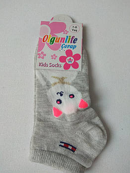Дитячі шкарпетки для дівчинки "киса", розмір 7-8