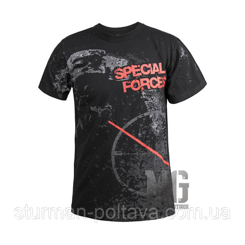 Футболка чоловіча мілітарі Rothco "Special Forces Lazer" Спецназ Black