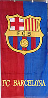 Пляжное полотенце велюр-махра 70х140 см FC Barcelona