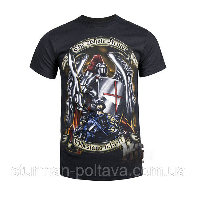 Футболка Rothco обладунки війна BLACK INK "PUT ON THE WHOLE ARMOR OF GOD" USA