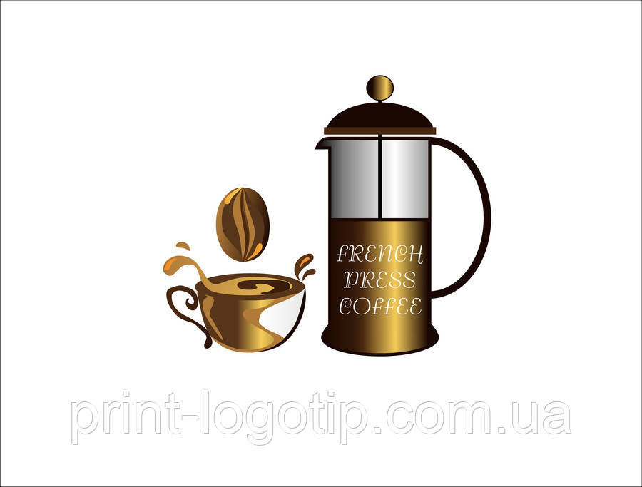 Френч прес із логотипом гуртом, фото 1