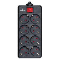 Мережевий фільтр живлення REAL-EL REAL-EL RS-8 PROTECT, 1.8m, black (EL122300021)