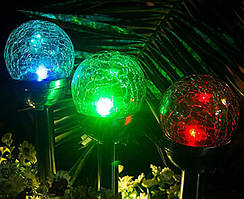 Світильник садово-парковий на сонячній батареї Lemanso CAB 118 (куля RGB) LED