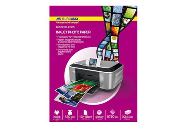 Фотопапір 10*15см глянцевий 200г/м2 20арк Buromax