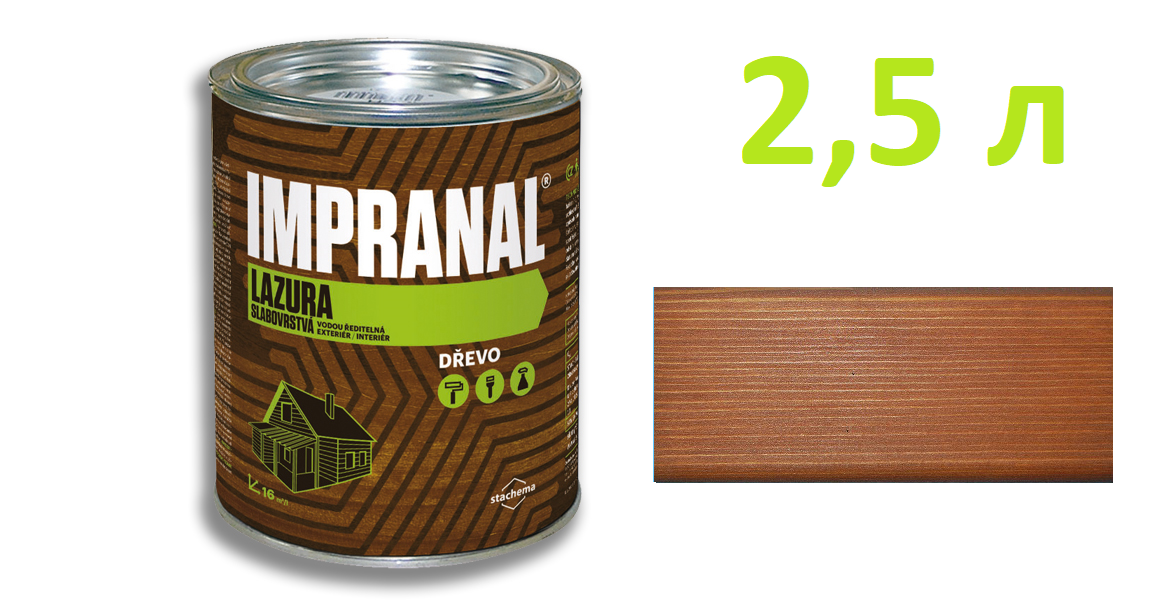 IMPRANAL Тонкошаровий лазурний лак (Каштан; 2,5 л.)