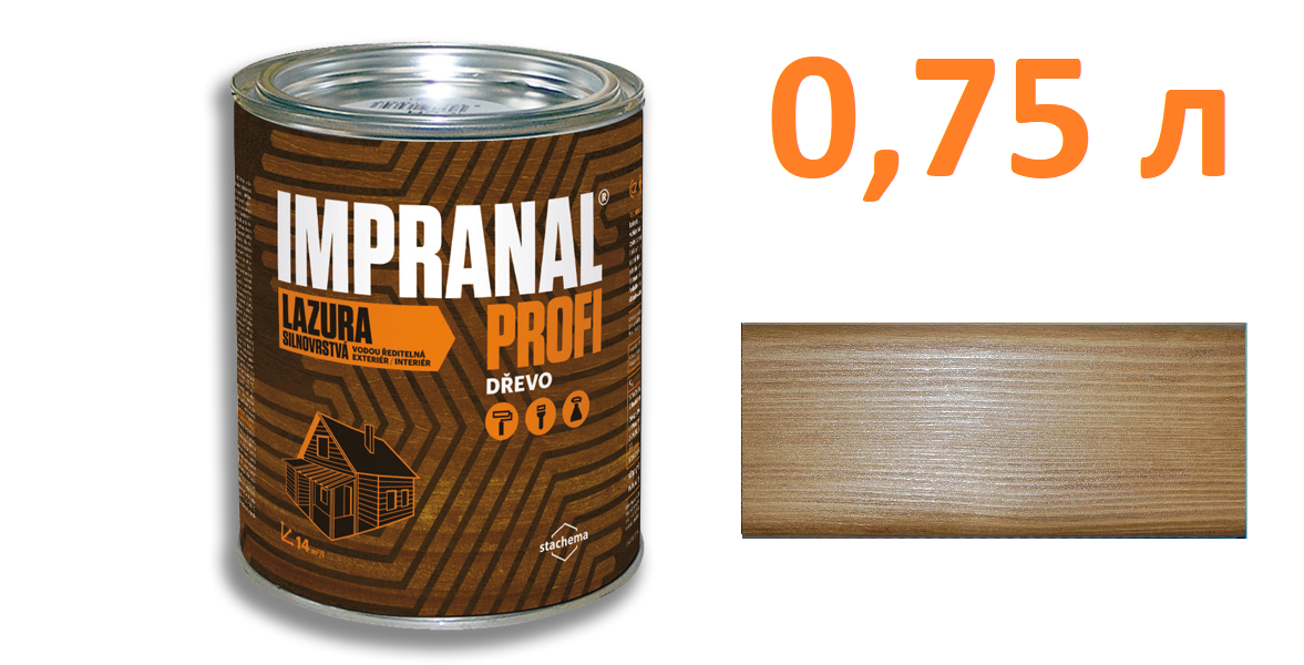IMPRANAL PROFI Стійкий лазурний лак (Античний дуб; 0,75 л.), фото 1