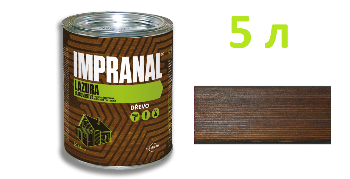 IMPRANAL Тонкошаровий лазурний лак (Горіх; 5 л.)