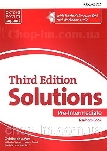 Solutions Third Edition Pre-Intermediate teacher's Book with teacher's Resource Disc and Workbook Audio