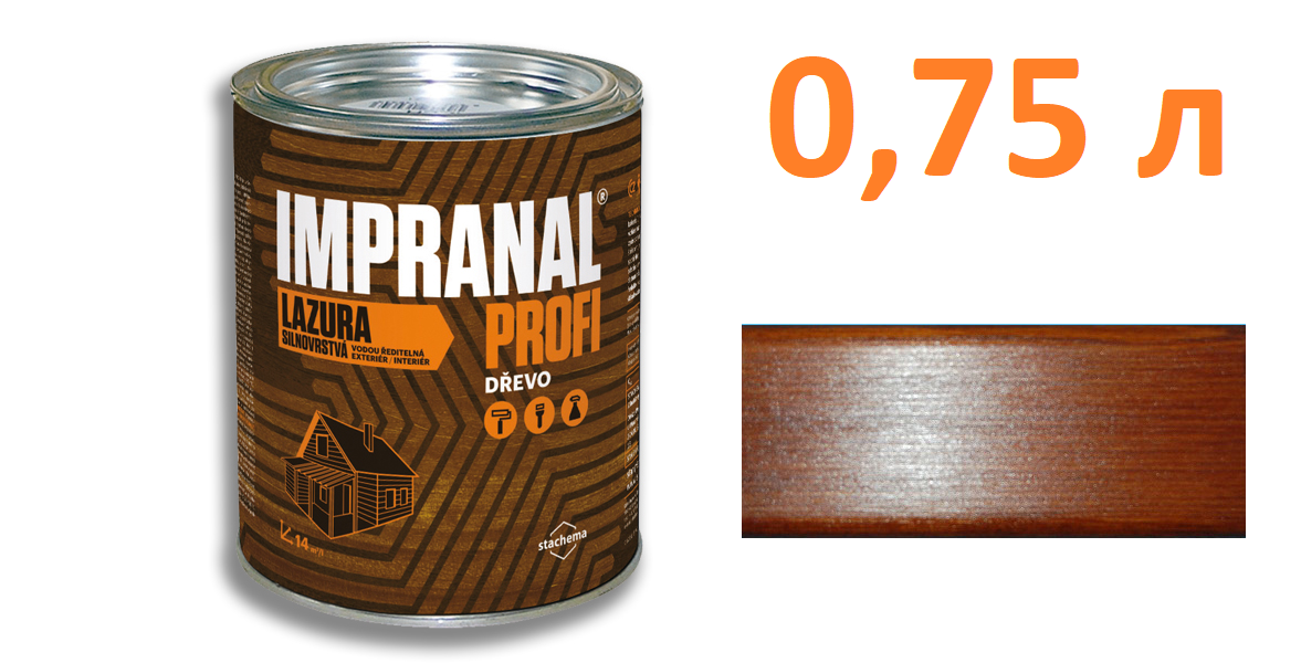 IMPRANAL PROFI Стійкий лазурний лак (Горіх; 0,75 л.)