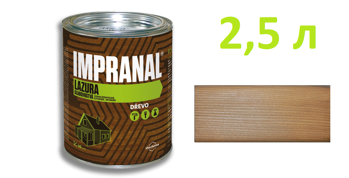 IMPRANAL Тонкошаровий лазурний лак (Дуб; 2,5 л.)