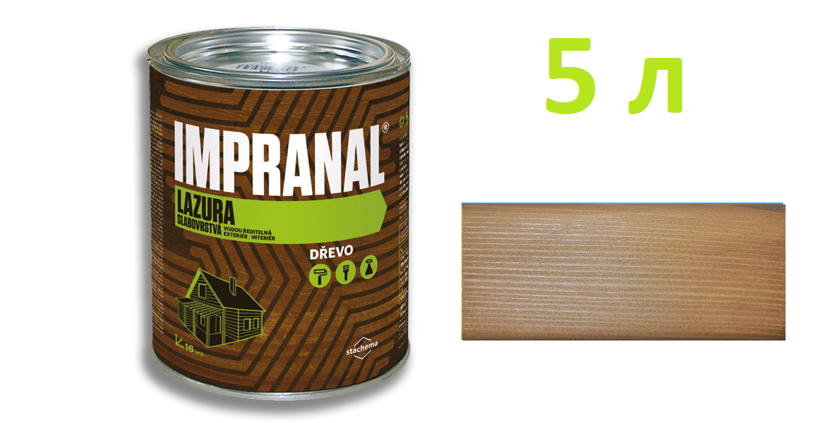 IMPRANAL Тонкошаровий лазурний лак (Дуб; 5 л.)