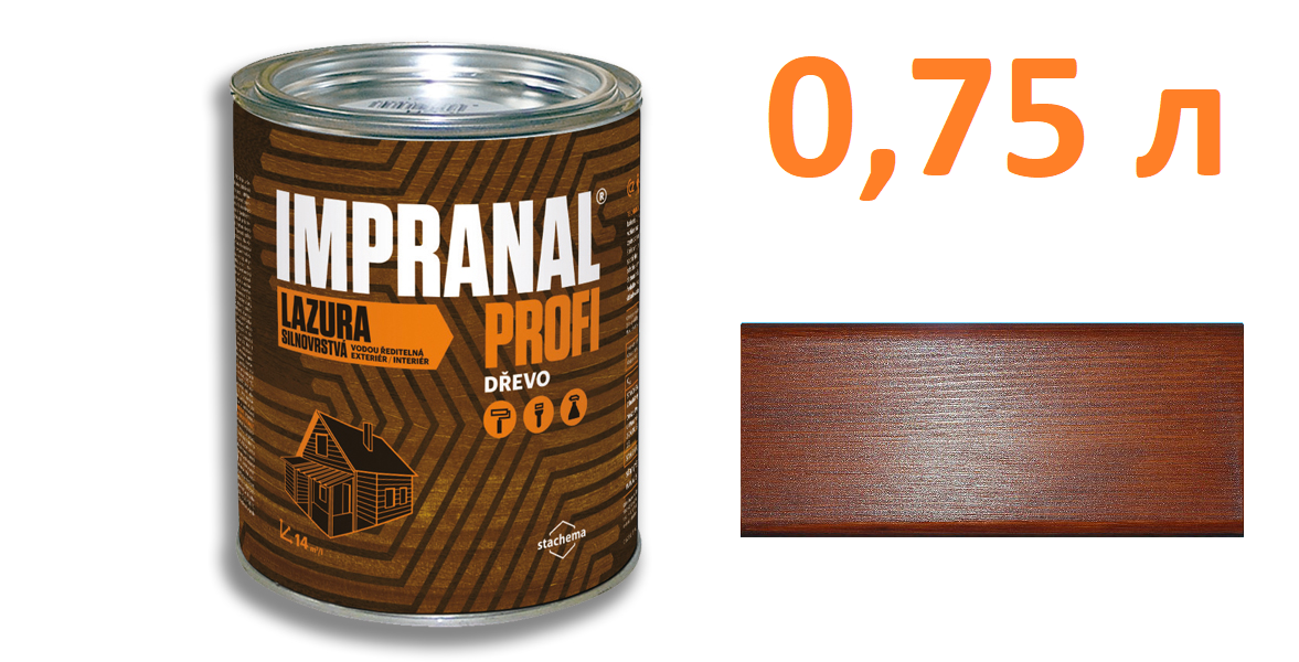 IMPRANAL PROFI Стійкий лазурний лак (Тік; 0,75 л.)