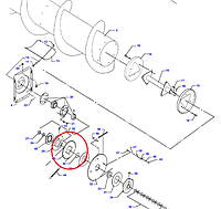 Звёздочка Z-46 привода шнека жатки D28285470 Massey Ferguson