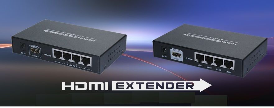 Передавач відеосигналив на 4-й виходи по витій парі HDMI Extender via LAN w/ HUB 4 LAN CAT6 up to 120m