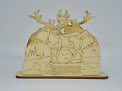 Дерев'яна підставка для серветок