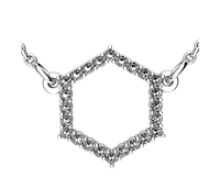 Подвеска - кулон серебряная Шестигранник