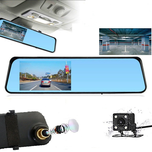 Зеркало видеорегистратор с камерой заднего вида DVR 138 Vehicle Blackbox Full HD 1080 Оригинал - фото 2 - id-p627648376