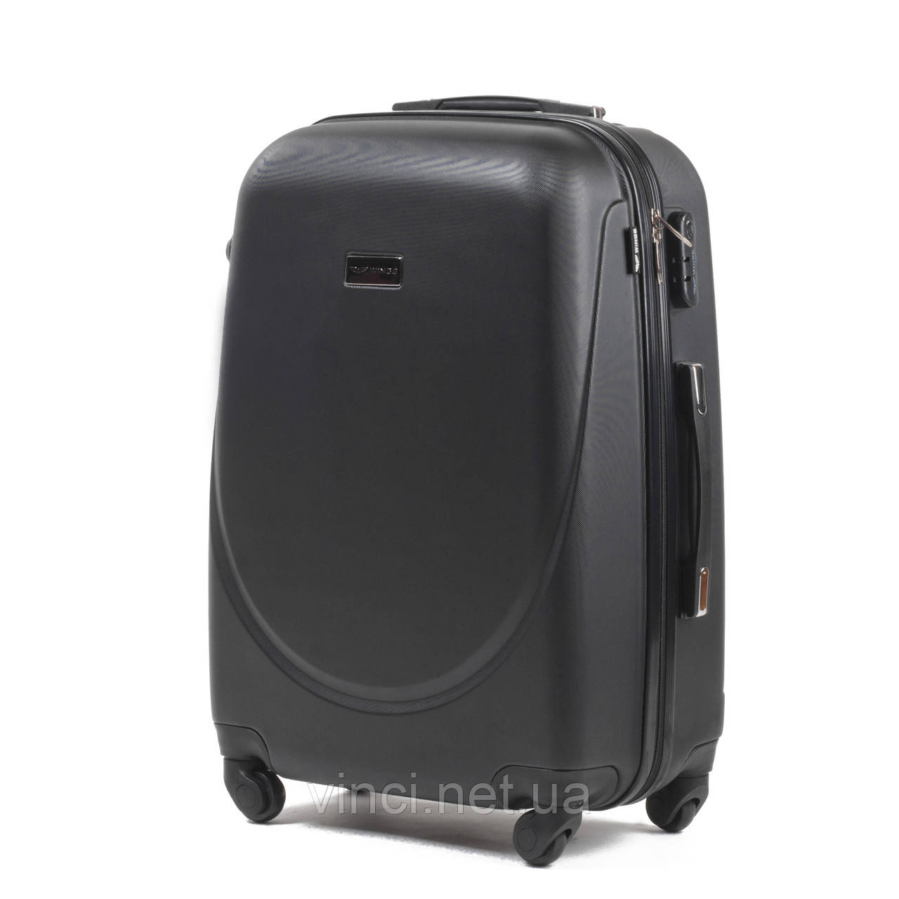 Чемодан дорожній з полікарбонату WINGS 0912 середній графітовий, фото 1