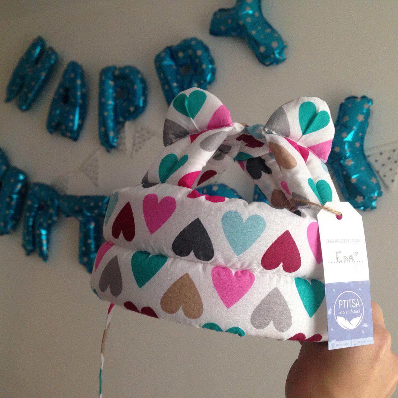 Захист голови дитини від ударів, шолом з вушками, забарвлення, фото 1