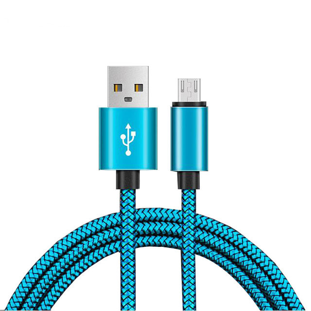 Кабель (шнур) USB-microUSB тканинний (100 см)