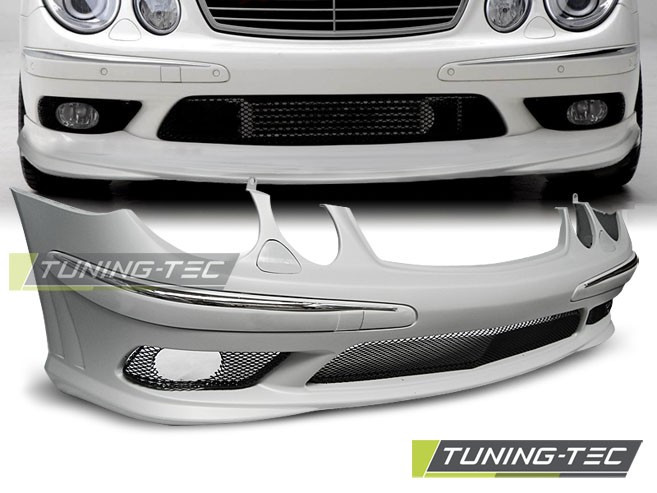 Передній бампер тюнінг обвіс Mercedes W211 в стилі E55 AMG до рестайл