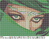 Схема для вишивки бісером Очі кольору смарагд, фото 2